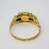 George III 18ct Yellow Gold, Emerald & Sapphire Dress Ring Antique c1800