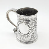 George III Large Sterling Silver Floral Quart Tankard 1766 London John Moore