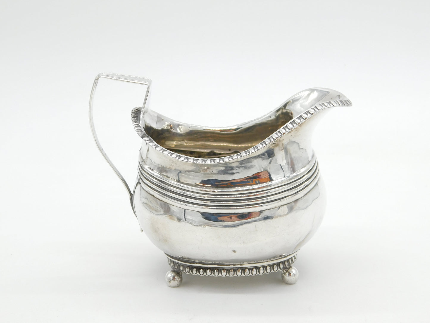 Provincial George III Sterling Silver Cream Jug Antique c1810 Exeter William Woodman