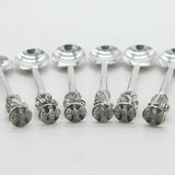Set of Six Sterling Silver Seal Top Apostle Teaspoons 1916 Sheffield Antique