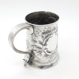 George III Large Sterling Silver Floral Quart Tankard 1766 London John Moore