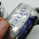 George III Sterling Silver Floral Pattern Salt Cellars Pair Antique 1788 London
