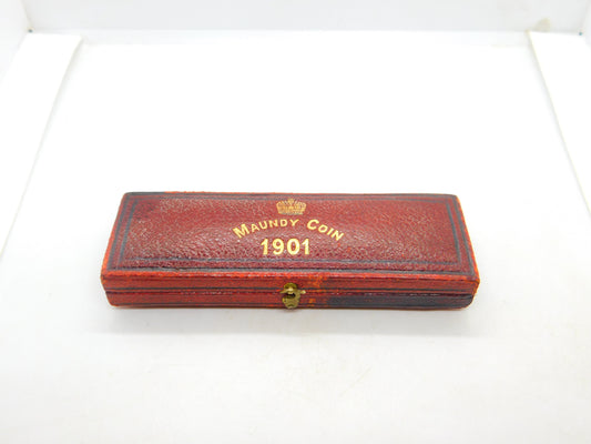 Queen Victoria Maundy Coin Set In Original Display Box 1901 NUNC Condition