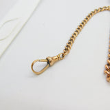 Edwardian 9ct Rose Gold Graduating Albert Curb Watch Chain c1910 Antique
