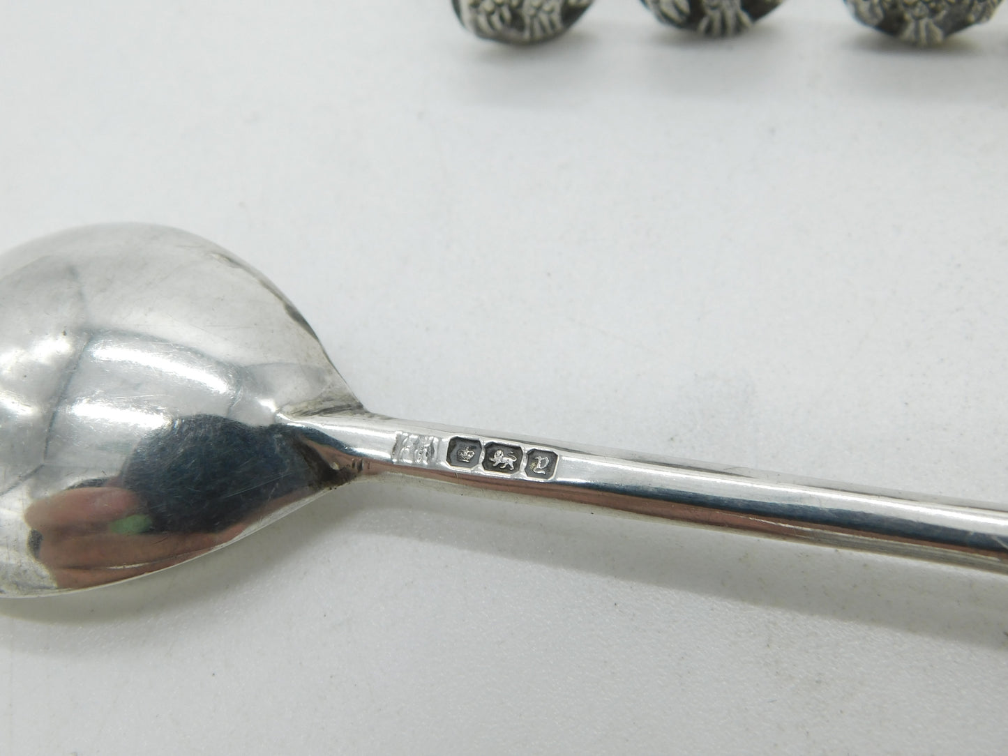 Set of Six Sterling Silver Seal Top Apostle Teaspoons 1916 Sheffield Antique