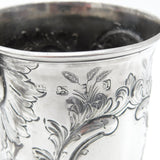 George III Large Sterling Silver Floral Quart Tankard 1766 London John Moore