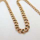 Edwardian 9ct Rose Gold Graduating Albert Curb Watch Chain c1910 Antique
