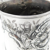 George III Large Sterling Silver Floral Quart Tankard 1766 London John Moore
