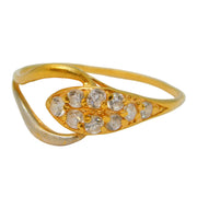 21ct Two-Tone Gold & Spinel Set Snake or Serpent Ring Vintage c1970 Indian