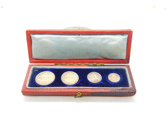 Queen Victoria Maundy Coin Set In Original Display Box 1901 NUNC Condition