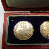 Queen Victoria Maundy Coin Set In Original Display Box 1901 NUNC Condition