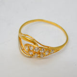 21ct Two-Tone Gold & Spinel Set Snake or Serpent Ring Vintage c1970 Indian