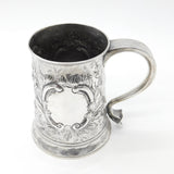 George III Large Sterling Silver Floral Quart Tankard 1766 London John Moore