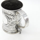 George III Large Sterling Silver Floral Quart Tankard 1766 London John Moore