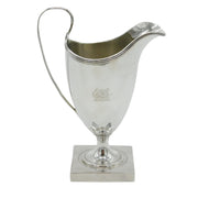 George III Sterling Silver Crested Helmet Cream Jug Antique 1794 London
