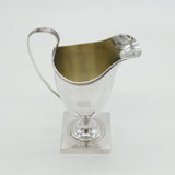 George III Sterling Silver Crested Helmet Cream Jug Antique 1794 London
