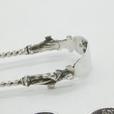 Victorian Sterling Silver Roman Coin & Apostle Teaspoons & Tongs Set 1888 London