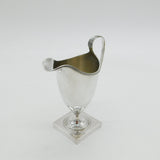 George III Sterling Silver Crested Helmet Cream Jug Antique 1794 London