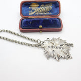 Georgian Sterling Silver Vine Leaf Sherry Decanter Label 1836 London Antique