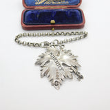Georgian Sterling Silver Vine Leaf Sherry Decanter Label 1836 London Antique