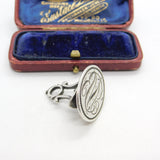 Georgian Sterling Silver Monogram Fob Seal c1770 London Benjamin Bickerton