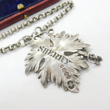 Georgian Sterling Silver Vine Leaf Sherry Decanter Label 1836 London Antique