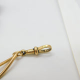 Edwardian 9ct Yellow Gold Trombone Link Albert Watch Chain Antique c1910