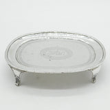 George III Sterling Silver 'JHH' Monogram Teapot Stand Antique 1807 London