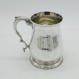 George III Sterling Silver Baluster Pint Tankard Antique 1757 London Samuel Wood