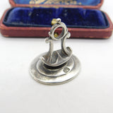 Georgian Sterling Silver Monogram Fob Seal c1770 London Benjamin Bickerton