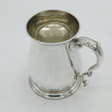 George III Sterling Silver Baluster Pint Tankard Antique 1757 London Samuel Wood