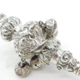 Victorian Sterling Silver & Red Coral Baby Rattle & Teether Antique 1851 Birmingham