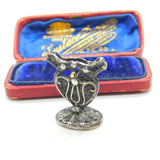 Medieval Sterling Silver Heraldic Coat of Arms Seal Fob Stamp 16th Century