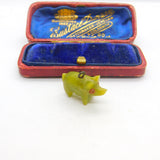 Connemara Marble Pig Charm or Pendant Antique Victorian c1900