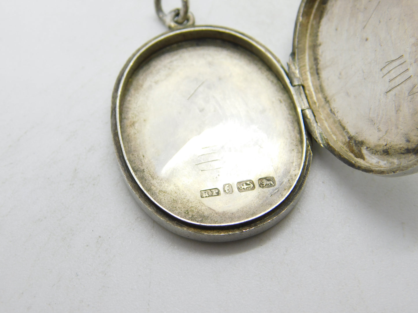 Victorian Sterling Silver Aesthetic Movement Swallow Sweetheart Locket 1880