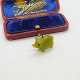 Connemara Marble Pig Charm or Pendant Antique Victorian c1900
