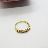 9ct Yellow Gold, Diamond & Ruby Crossover Ring Vintage c1990 Birmingham