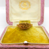 9ct Yellow Gold Textured Bark Form Modernist Ring 1973 Birmingham Vintage