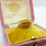 9ct Yellow Gold Textured Bark Form Modernist Ring 1973 Birmingham Vintage