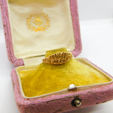 9ct Yellow Gold Textured Bark Form Modernist Ring 1973 Birmingham Vintage
