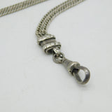 Victorian Sterling Silver Long Guard Muff Chain Antique c1860 132cm Length