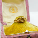 9ct Yellow Gold Textured Bark Form Modernist Ring 1973 Birmingham Vintage