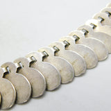 Victorian Sterling Silver Aesthetic Floral Pattern Tassel Bracelet Antique c1900