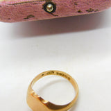 9ct Yellow Gold Gents Shield Form Signet Ring 1925 Birmingham Art Deco