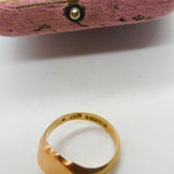 9ct Yellow Gold Gents Shield Form Signet Ring 1925 Birmingham Art Deco
