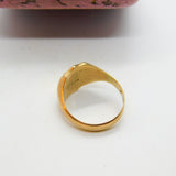 9ct Yellow Gold Gents Shield Form Signet Ring 1925 Birmingham Art Deco