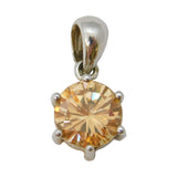 9ct White Gold Brilliant Cut 2ct Imperial Topaz Drop Pendant Vintage Sheffield