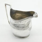 George III Sterling Silver Floral Pattern Cream Jug Antique 1800 London