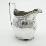 George III Sterling Silver Floral Pattern Cream Jug Antique 1800 London
