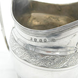 George III Sterling Silver Floral Pattern Cream Jug Antique 1800 London